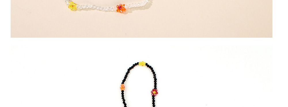 Fashion Transparent Color Crystal Beads Flower Beaded Glasses Chain,Sunglasses Chain