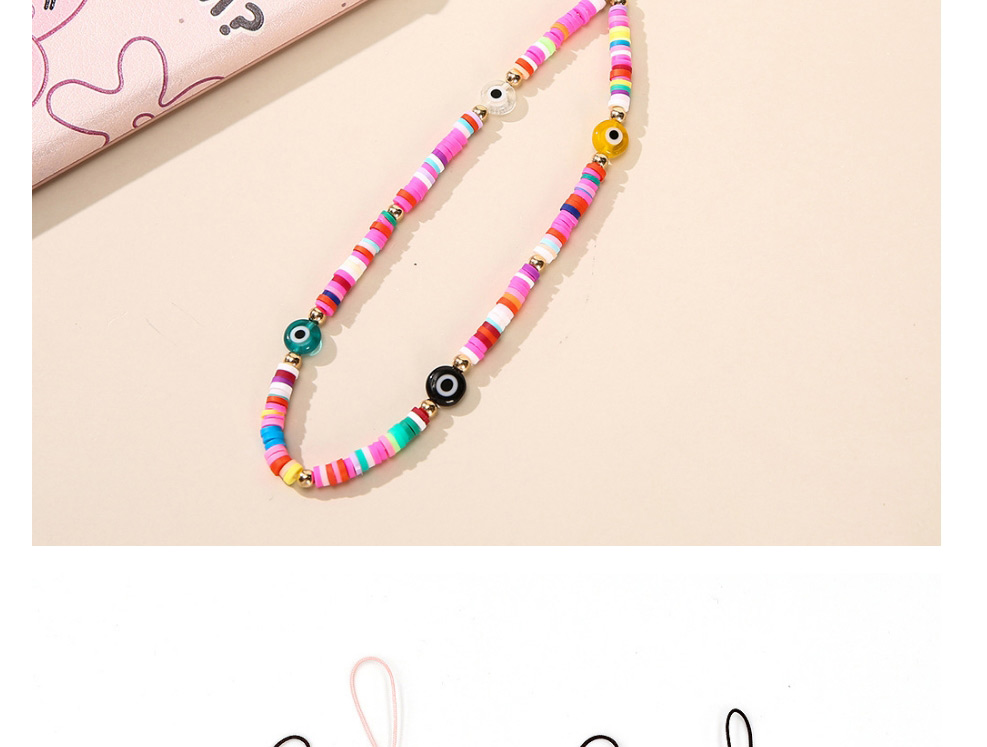 Fashion Smiley Smiley Five-pointed Star Soft Ceramic Beaded Mobile Phone Strap,Phone Chain