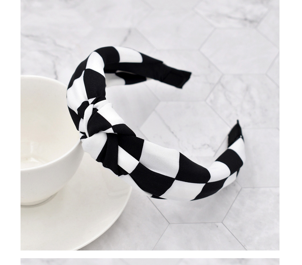 Fashion Clover White Printed Knotted Headband,Head Band