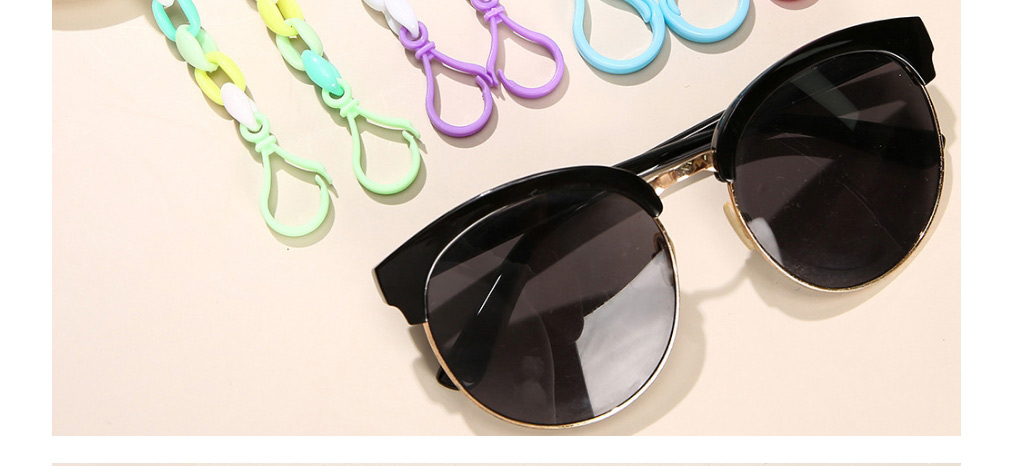 Fashion Purple Color Plastic Color Matching Chain Twist Glasses Chain,Sunglasses Chain