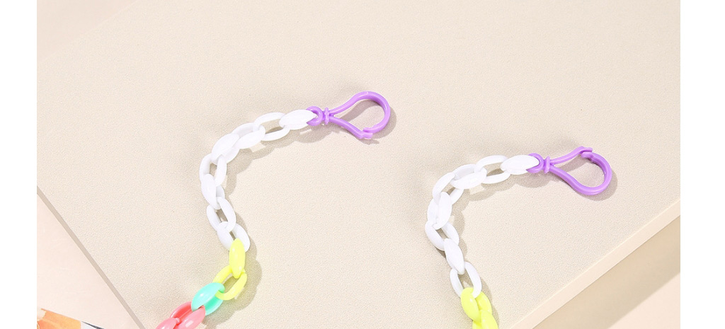 Fashion Purple Color Plastic Color Matching Chain Twist Glasses Chain,Sunglasses Chain