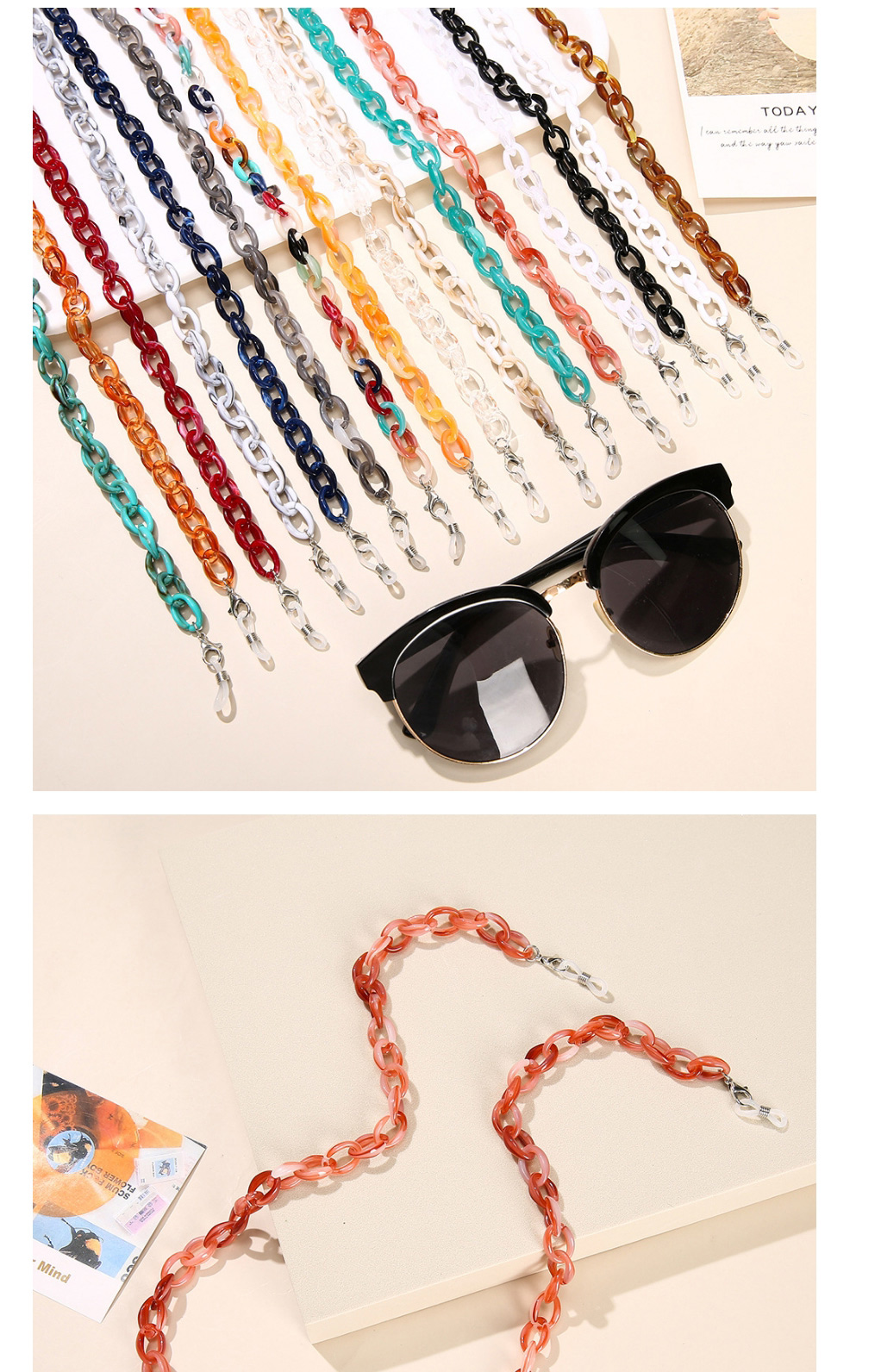 Fashion Black Acrylic Chain Glasses Chain,Sunglasses Chain