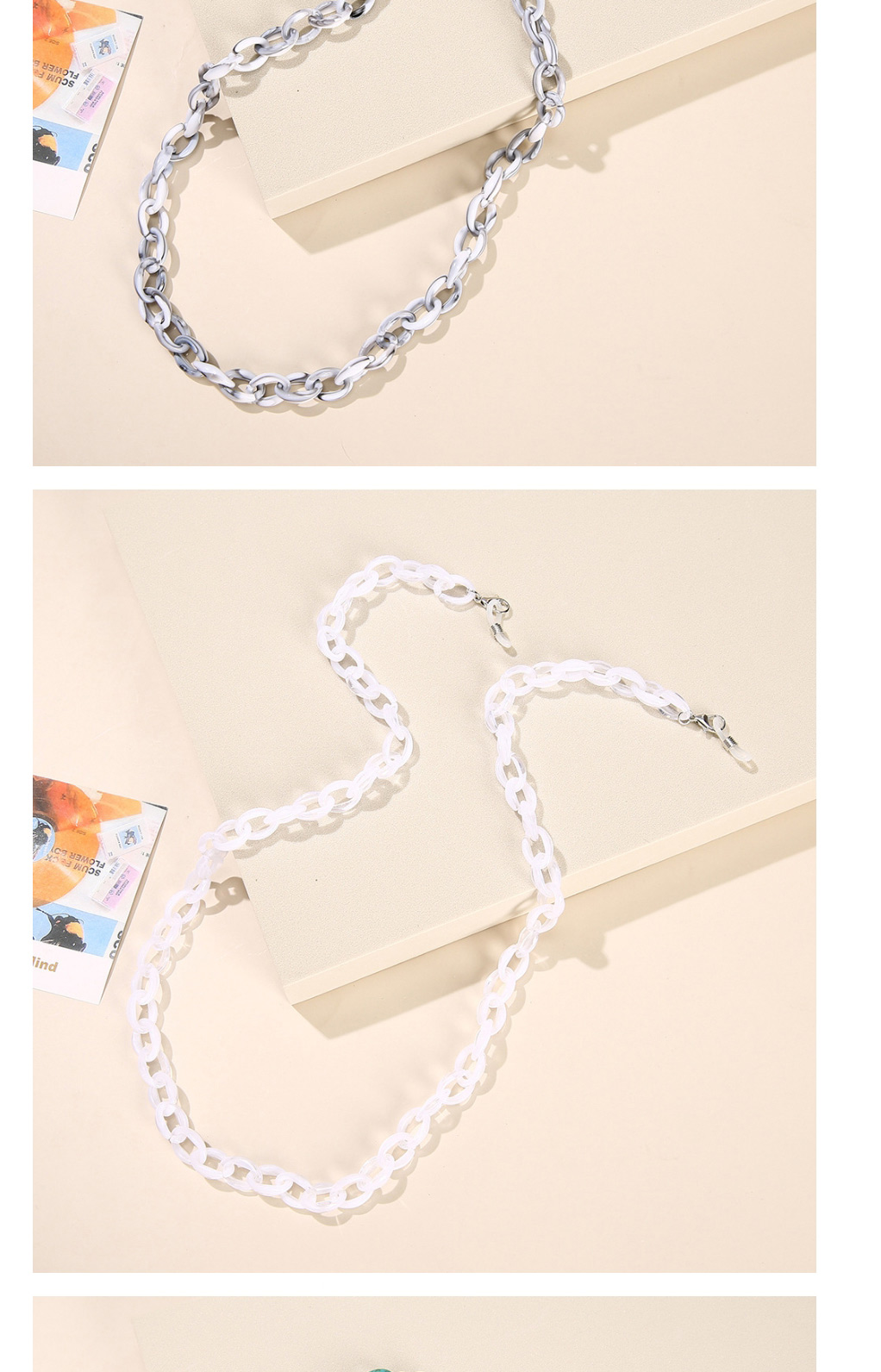 Fashion White Gray Acrylic Chain Glasses Chain,Sunglasses Chain