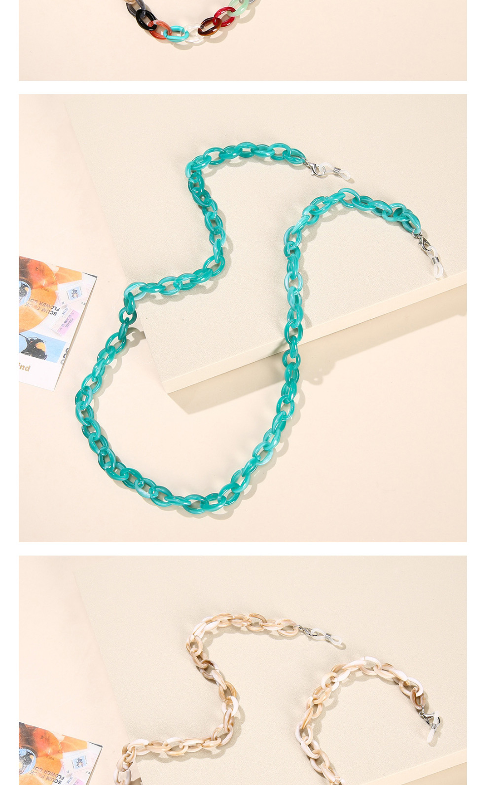 Fashion Lake Blue Acrylic Chain Glasses Chain,Sunglasses Chain