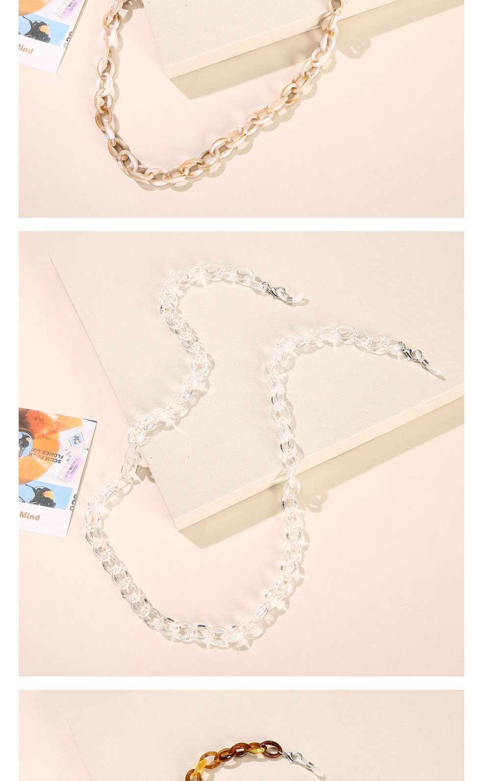 Fashion Transparent White Acrylic Chain Glasses Chain,Sunglasses Chain