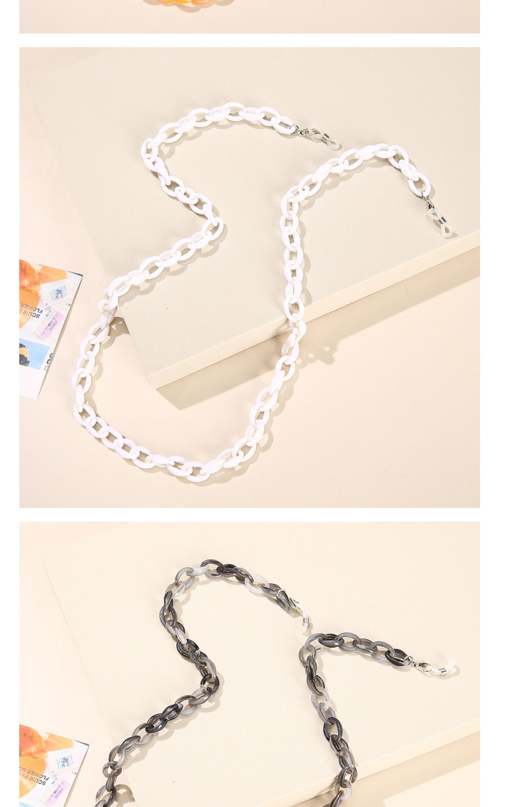 Fashion Porcelain White Acrylic Chain Glasses Chain,Sunglasses Chain