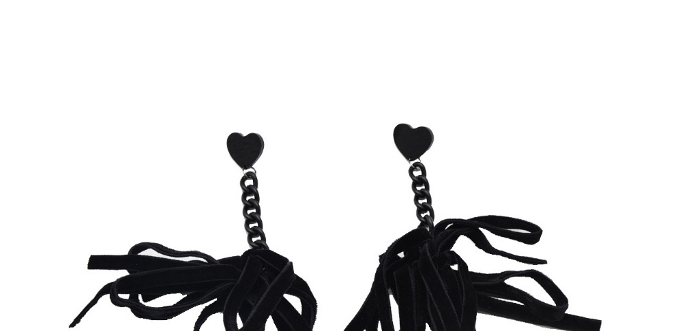 Fashion Black Firework Tassel Earrings,Stud Earrings