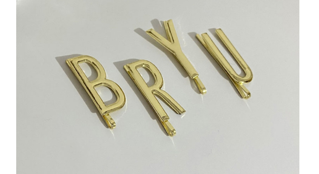 Fashion Gold Metal Letter Hairpin,Hairpins