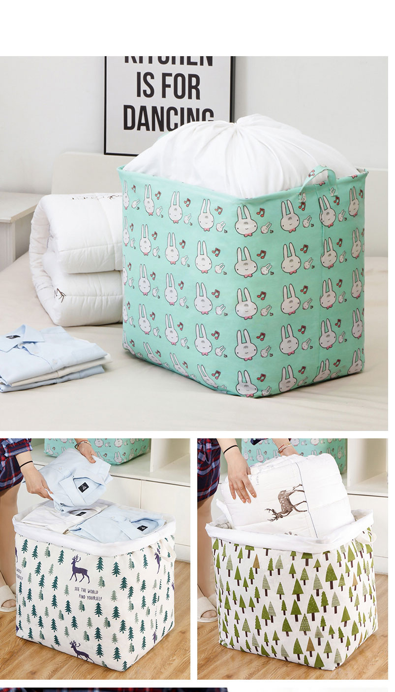 Fashion Non-woven Beam Mouth-105l Pineapple Fabric Printing Folding Storage Box,Home storage