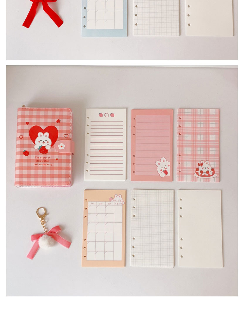 Fashion Cherry Bear Removable Loose-leaf Account With Magnetic Buckle,Notebook/Agenda