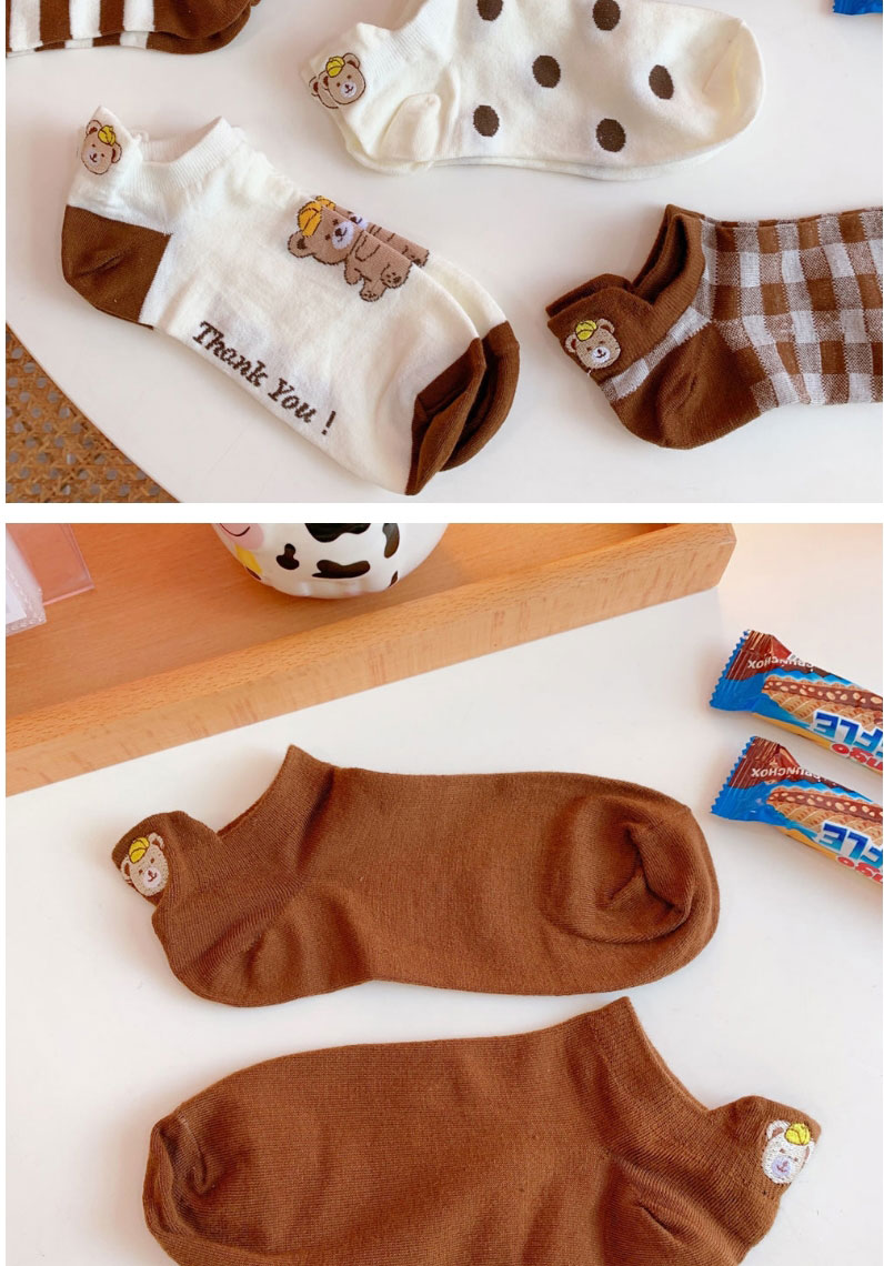Fashion Coffee Color Hat Bear Bear Cub Socks,Fashion Socks