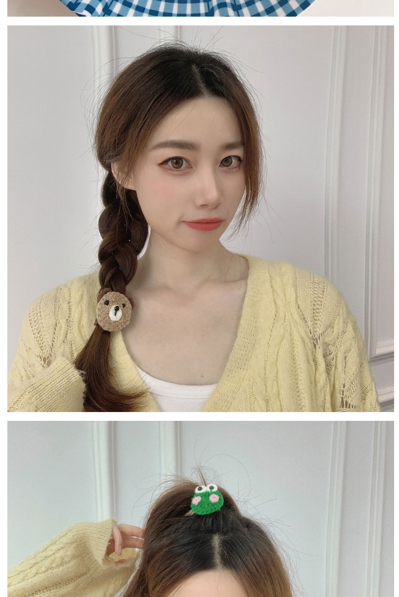 Fashion Mi Bai Bunny Plush Bunny Hair Tie,Hair Ring