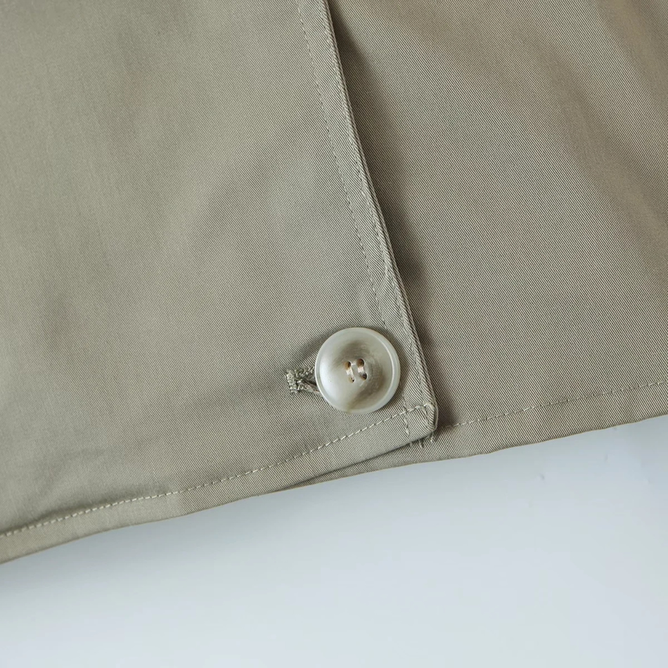 Fashion Armygreen Double-breasted Lapel Jacket,Coat-Jacket