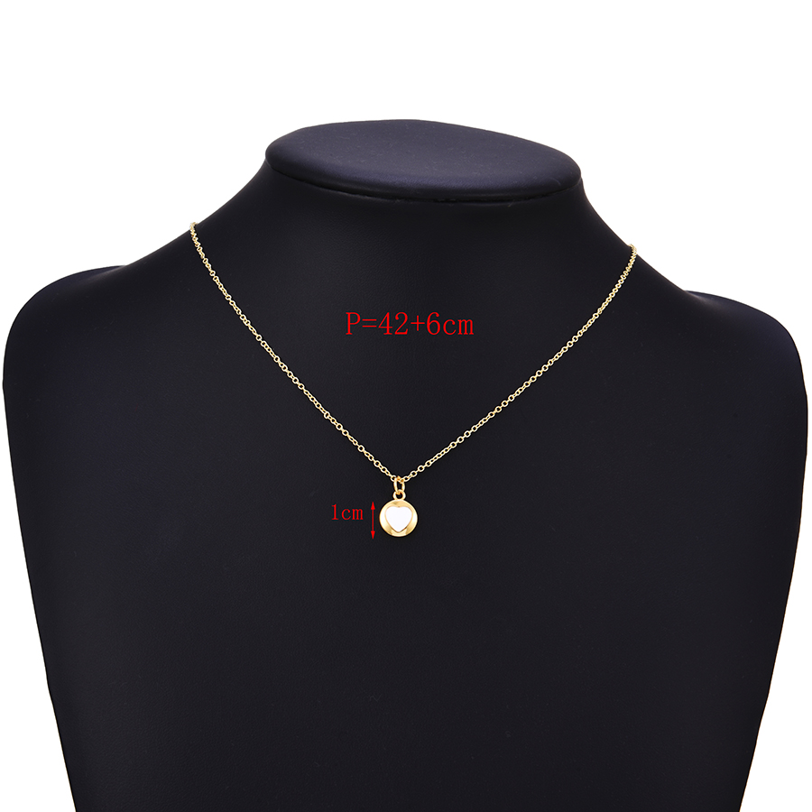 Fashion Gold Copper Drop Oil Crescent Necklace,Necklaces