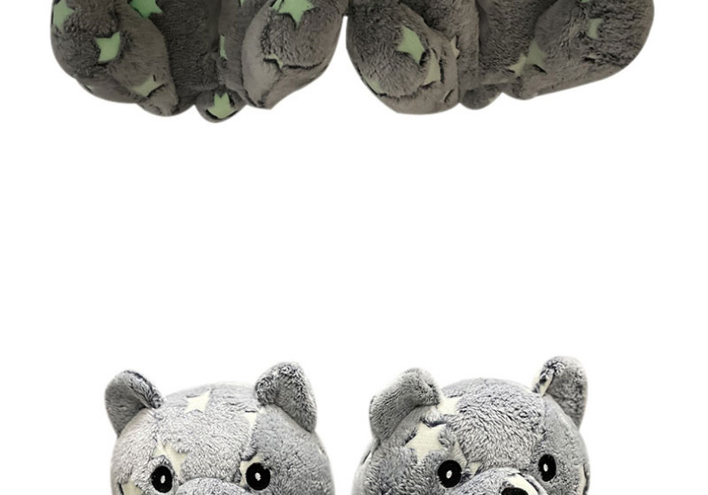 Fashion Sequin Powder Plush Sequin Teddy Bear Cotton Slippers,Slippers