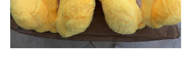 Fashion Orange Plush Padded Teddy Bear Slippers,Slippers