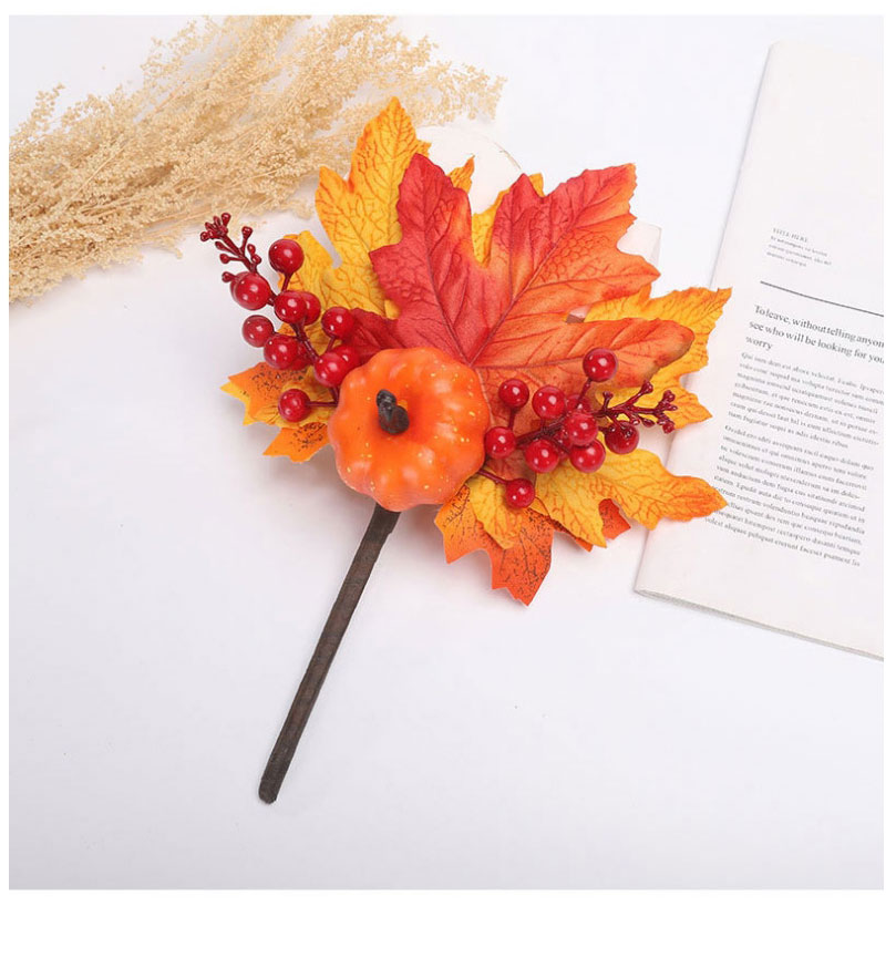 Fashion H Plug-in Halloween Simulation Pumpkin Pine Cone Maple Leaf Plug-in,Festival & Party Supplies
