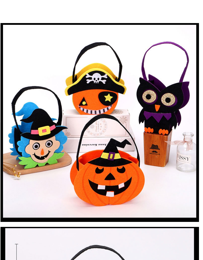 Fashion Owl Halloween Non-woven Tote Bag,Home storage
