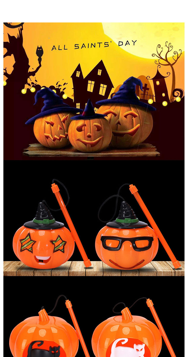 Fashion Halloween Emoji Light--glasses (with Light And Sound) (with Electronics) Halloween Portable Pumpkin Lantern,Festival & Party Supplies