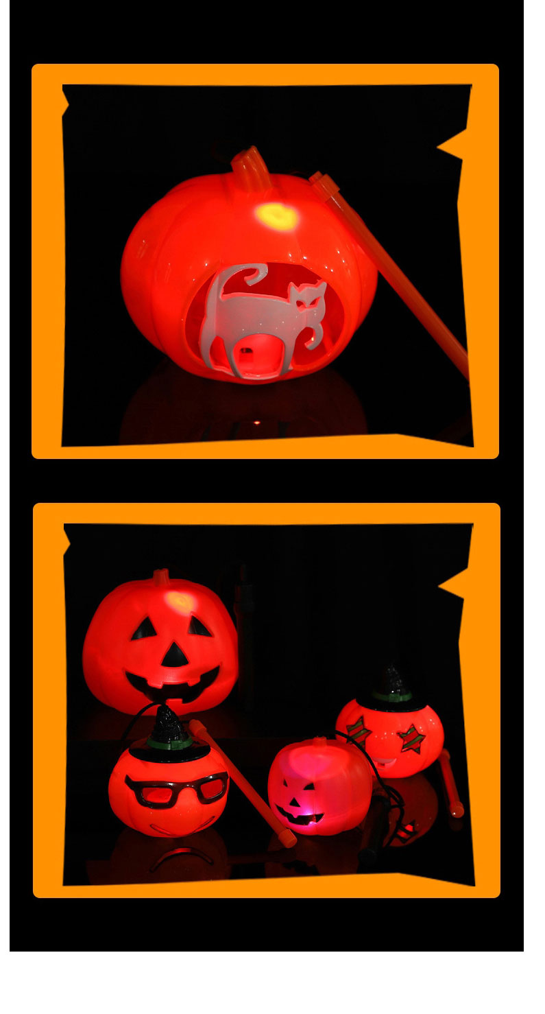 Fashion Broom Light-yellow Type B (with Electronics) Halloween Portable Pumpkin Lantern,Festival & Party Supplies
