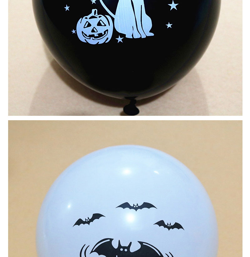 Fashion Trapeze Pumpkin On White Halloween Printed Balloons (about 100 Pieces),Festival & Party Supplies
