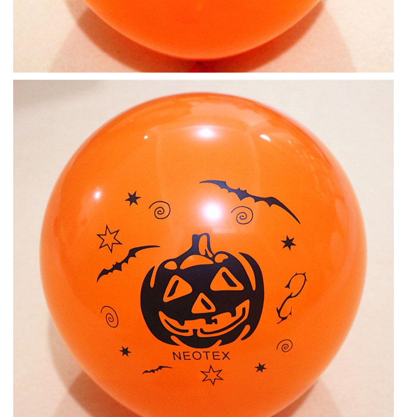 Fashion Orange Bottom Trapeze Pumpkin Halloween Printed Balloons (about 100 Pieces),Festival & Party Supplies