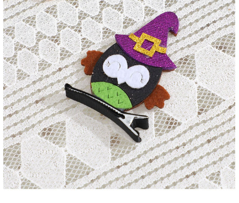 Fashion Witch Halloween Pumpkin Black Cat Witch Owl Hairpin,Hairpins