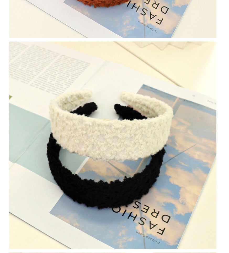 Fashion Black Woolen Flat Headband,Head Band
