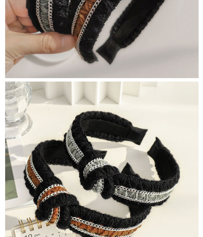 Fashion Black+white Knitted Wide-edge Knotted Headband,Head Band