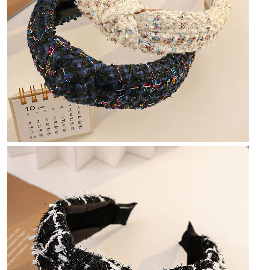 Fashion Royal Blue Woolen Broad-sided Knotted Headband,Head Band