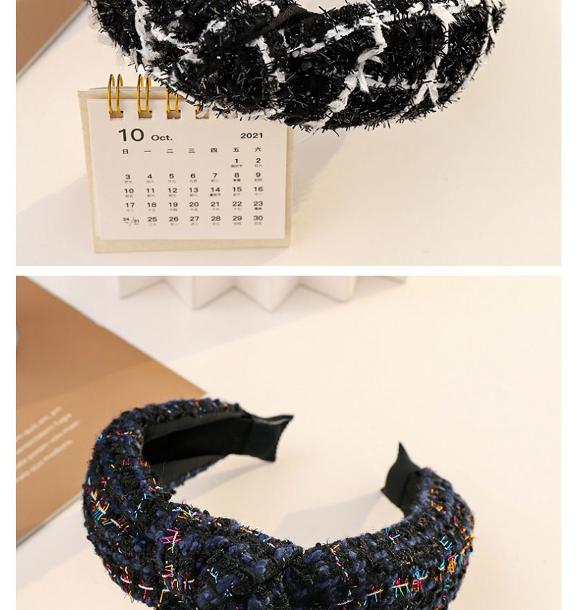 Fashion Blue Woolen Broad-sided Knotted Headband,Head Band