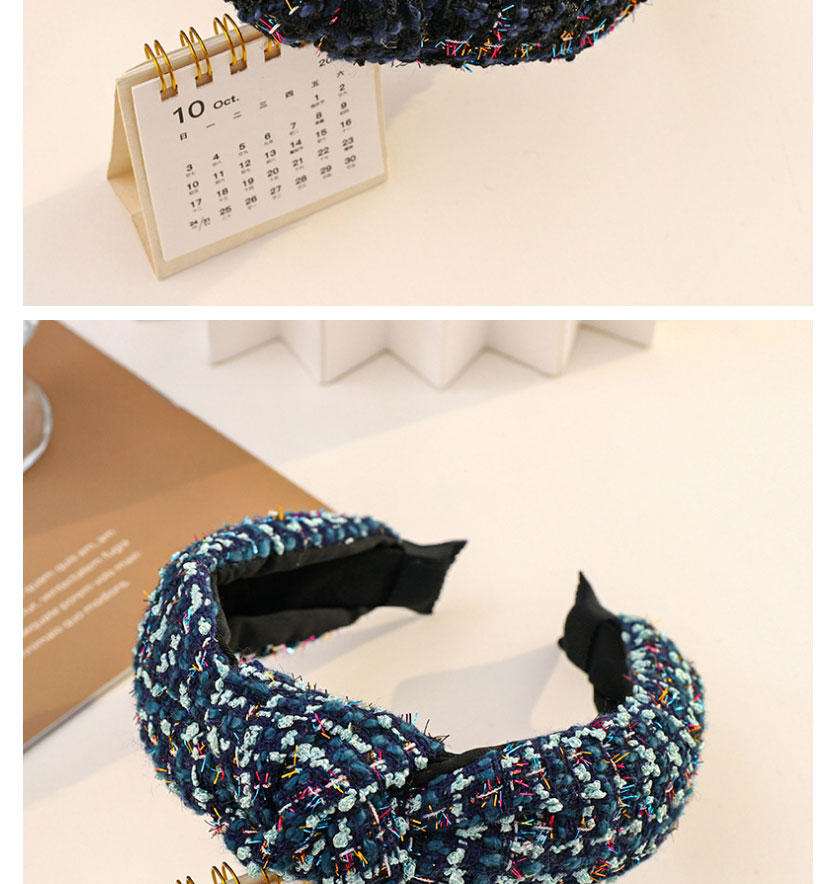Fashion Black+white Woolen Broad-sided Knotted Headband,Head Band
