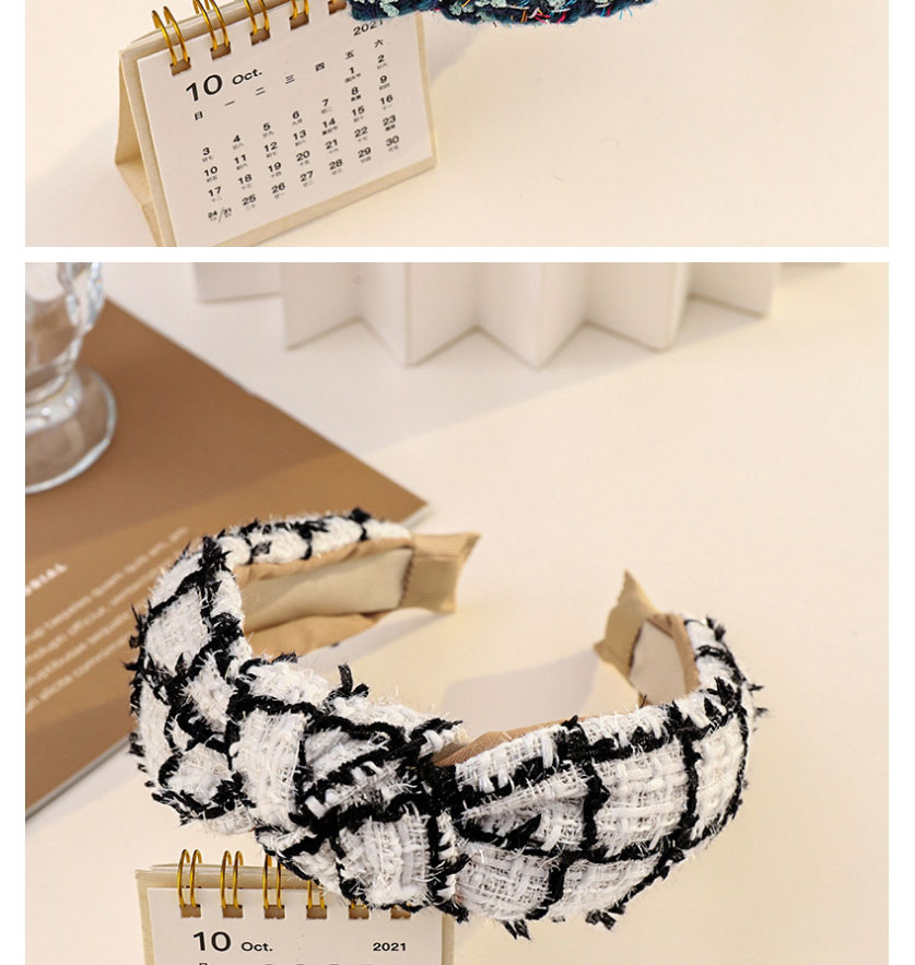 Fashion Black+white Woolen Broad-sided Knotted Headband,Head Band