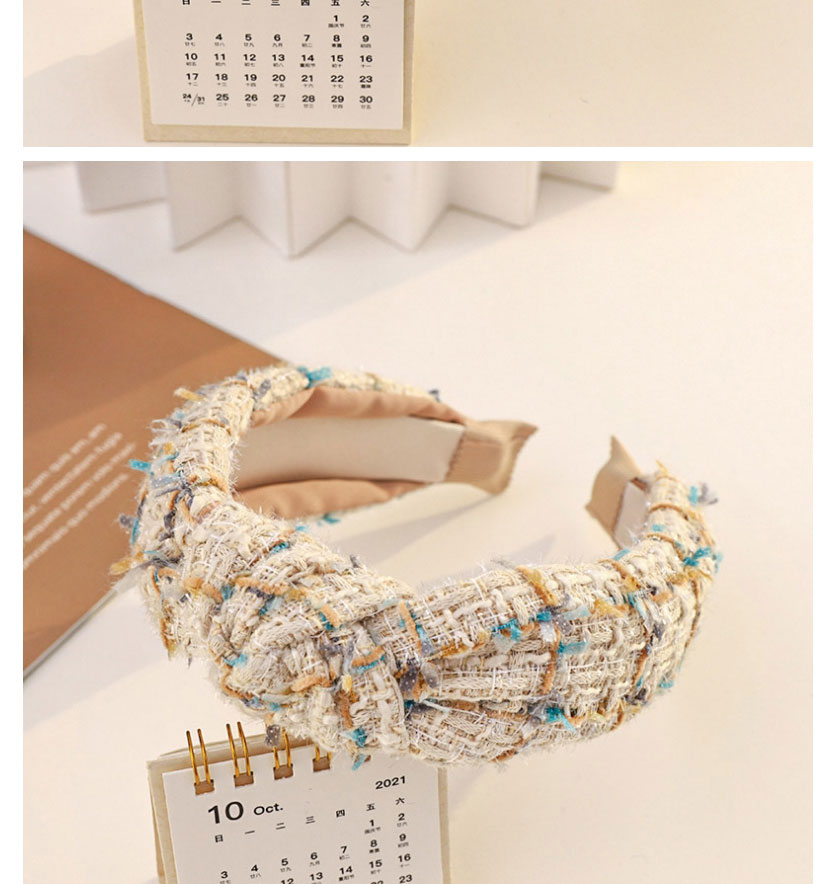 Fashion Beige Woolen Broad-sided Knotted Headband,Head Band