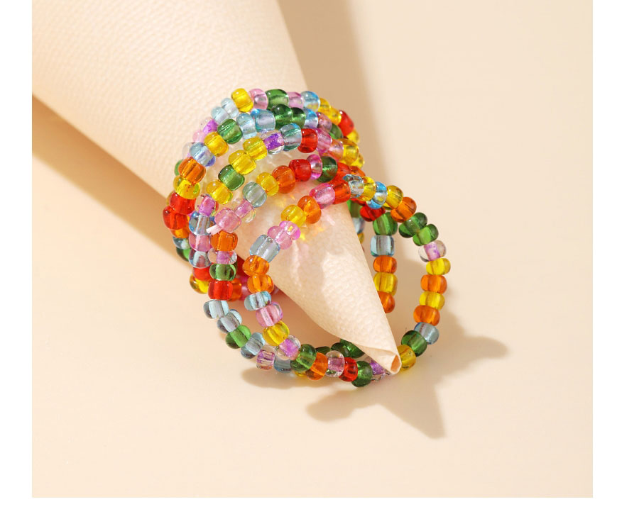 Fashion Color-2 Colorful Rice Beads Beaded Ring,Fashion Rings