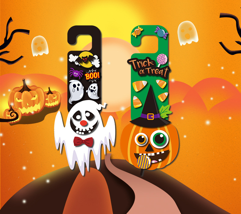 Fashion Ghost Suit Children Cartoon Halloween Door Hanging,Festival & Party Supplies