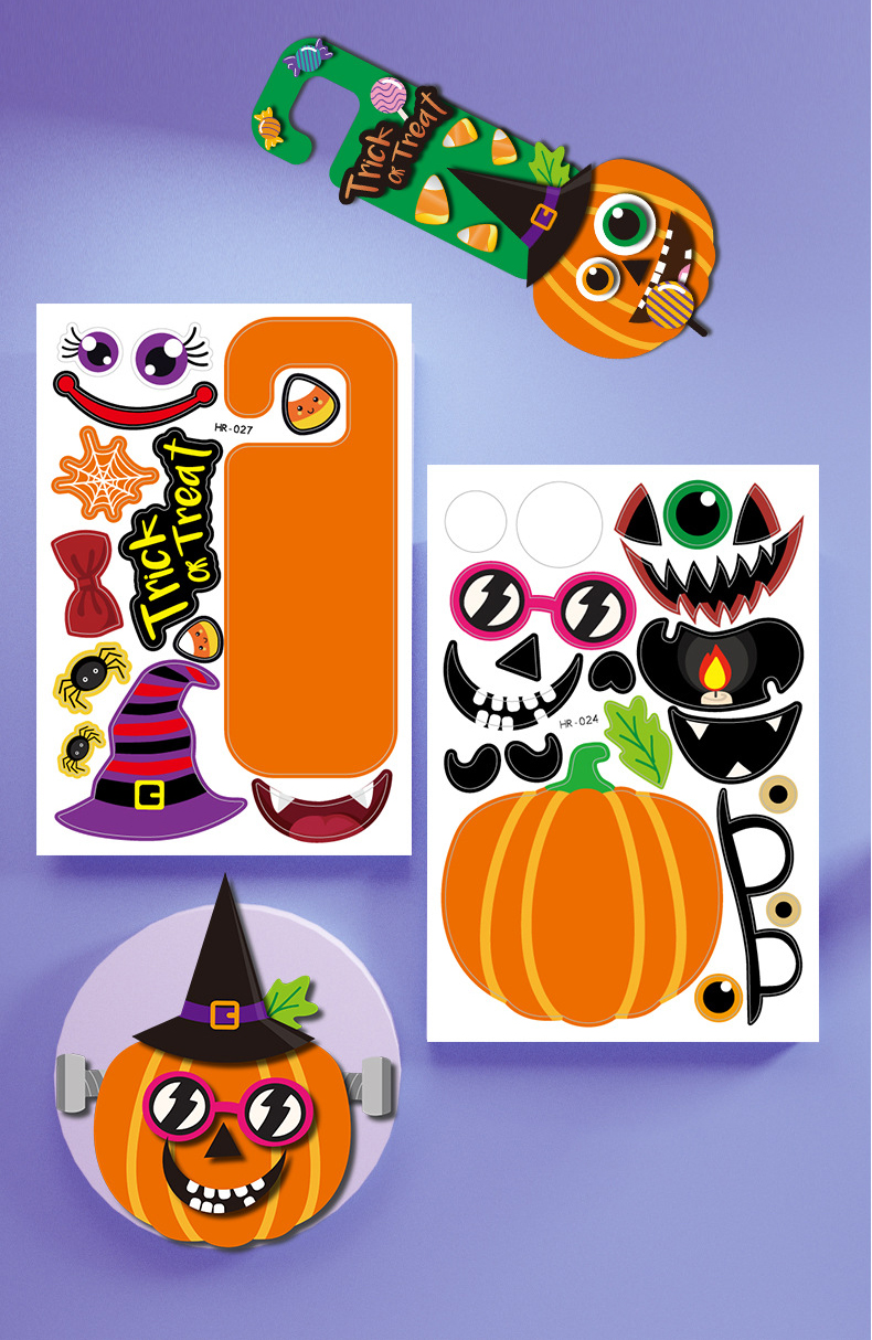 Fashion Pumpkin Set Children Cartoon Halloween Door Hanging,Festival & Party Supplies