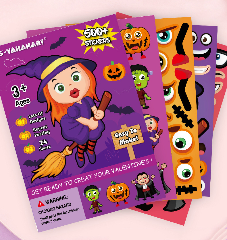 Fashion Sy Halloween Set Children Cartoon Halloween Emoticons,Festival & Party Supplies