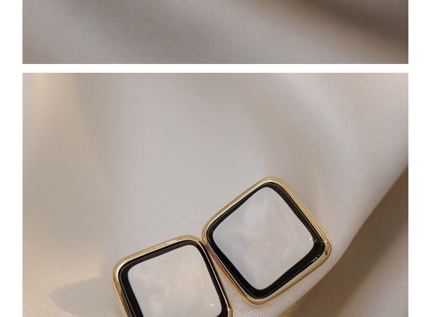 Fashion White Alloy Cube Earrings,Stud Earrings