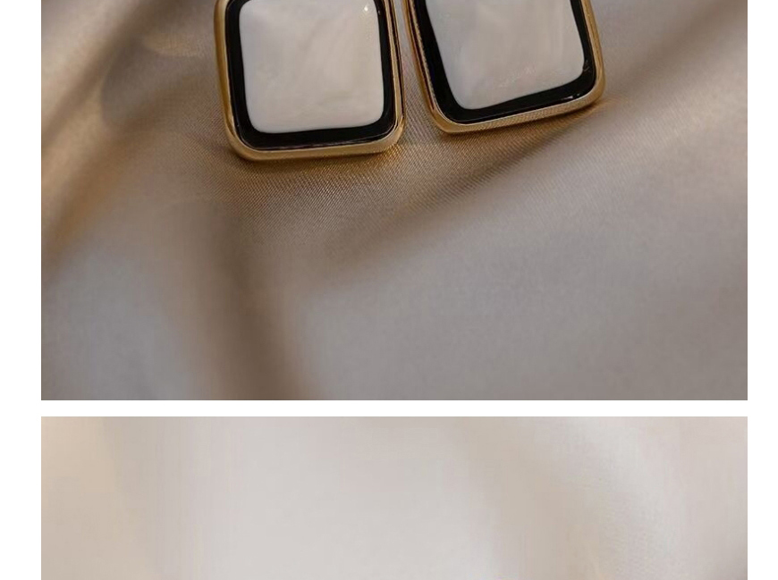 Fashion White Alloy Cube Earrings,Stud Earrings