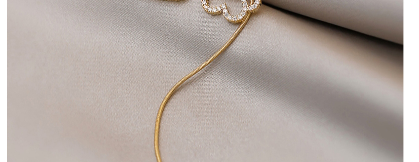 Fashion Gold Asymmetric Full Diamond Bear Earrings,Drop Earrings