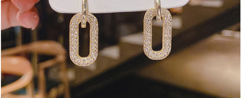 Fashion Gold Round Earrings With Diamonds,Drop Earrings