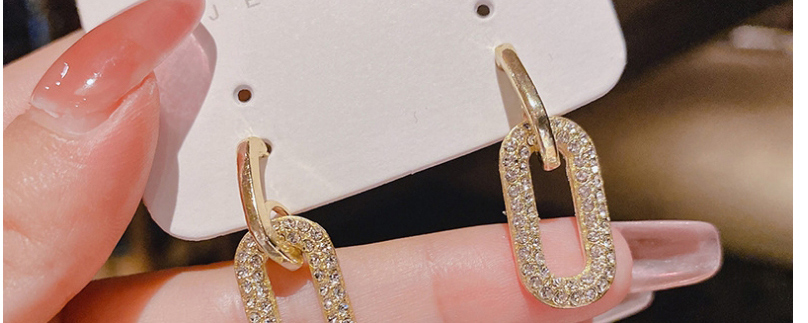 Fashion Gold Round Earrings With Diamonds,Drop Earrings
