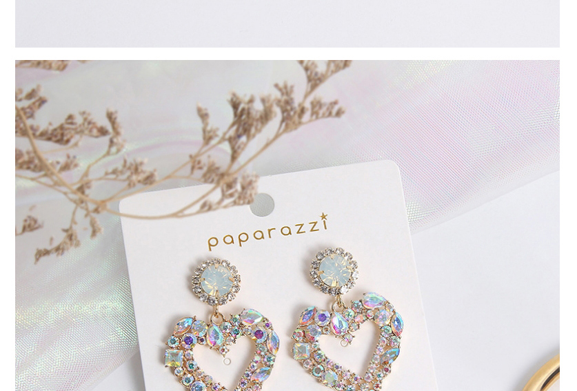 Fashion Purple Fancy Diamond Heart Stud Earrings,Drop Earrings