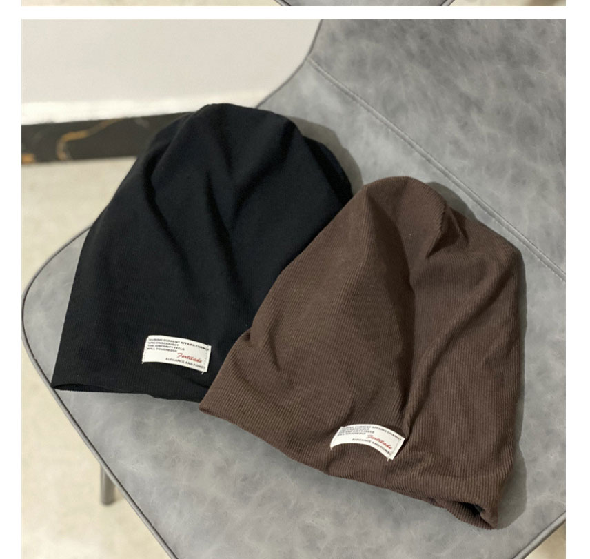Fashion Grey Knitted Letter Patch Cap,Beanies&Others