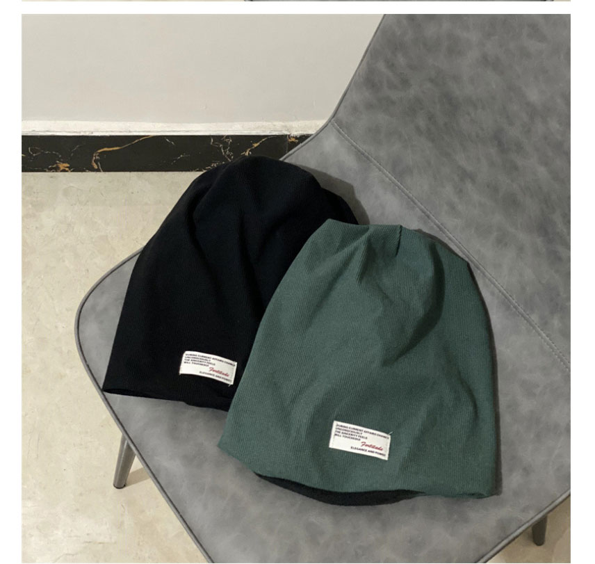 Fashion Grey Knitted Letter Patch Cap,Beanies&Others