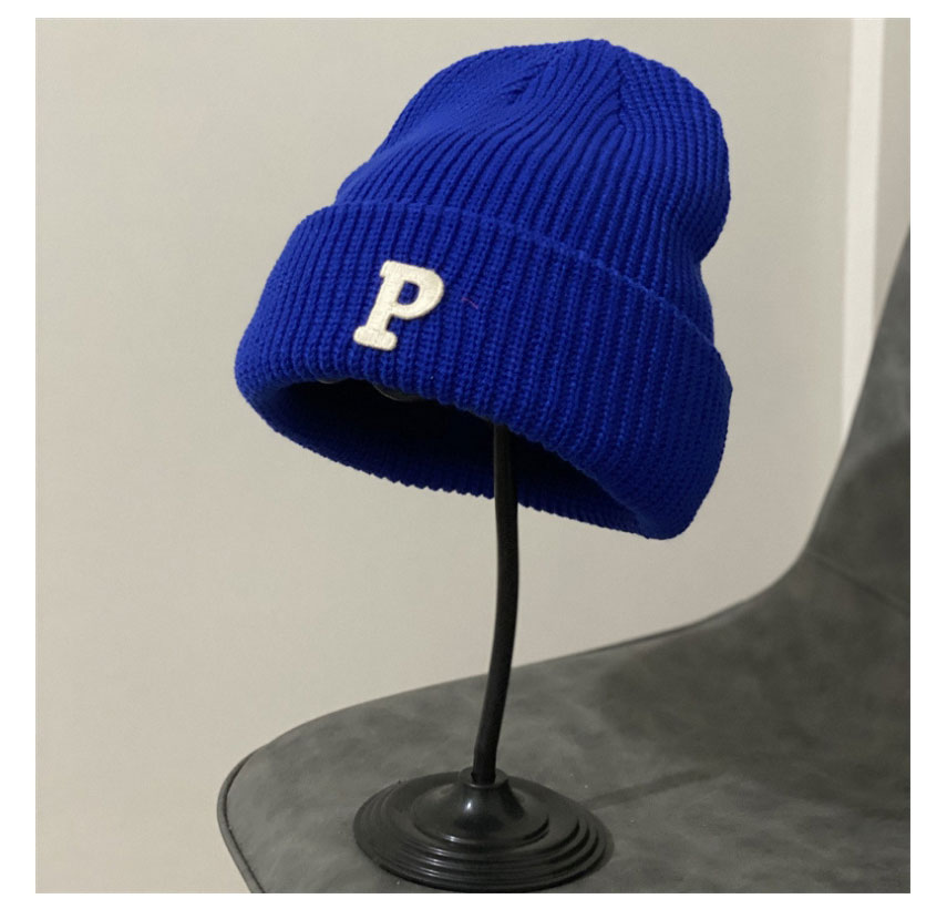 Fashion Navy Letter Wool Knitted Beanie,Beanies&Others