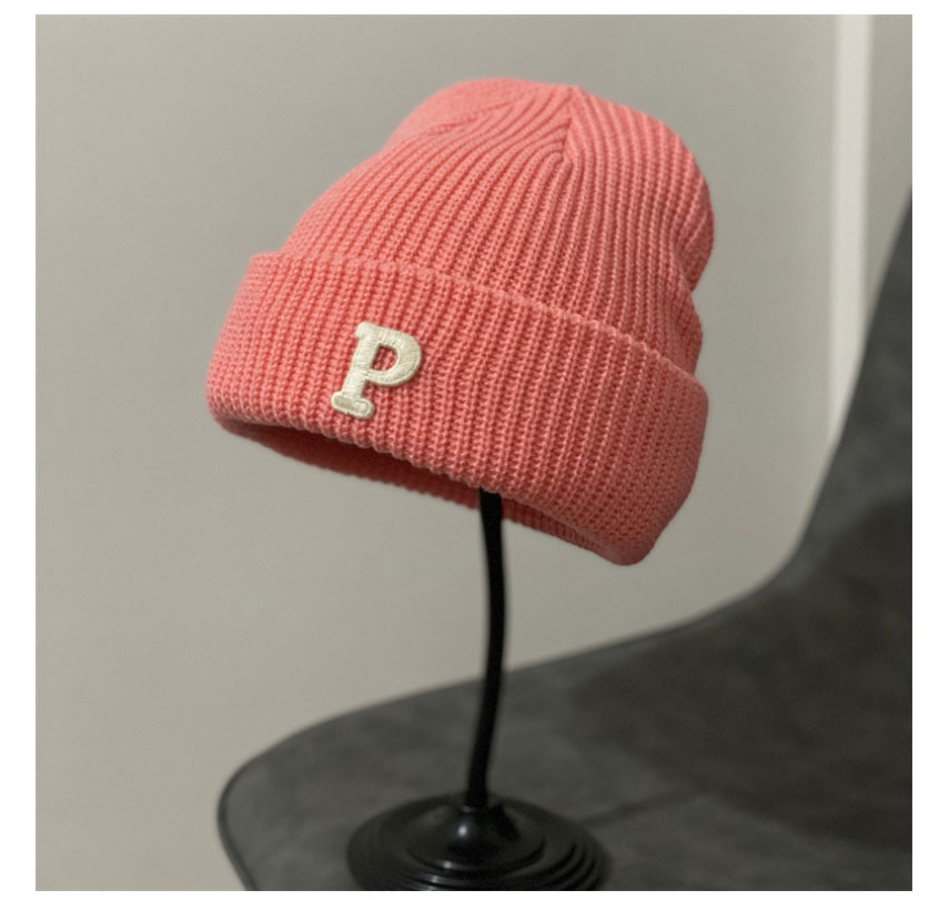 Fashion Rose Red Letter Wool Knitted Beanie,Beanies&Others