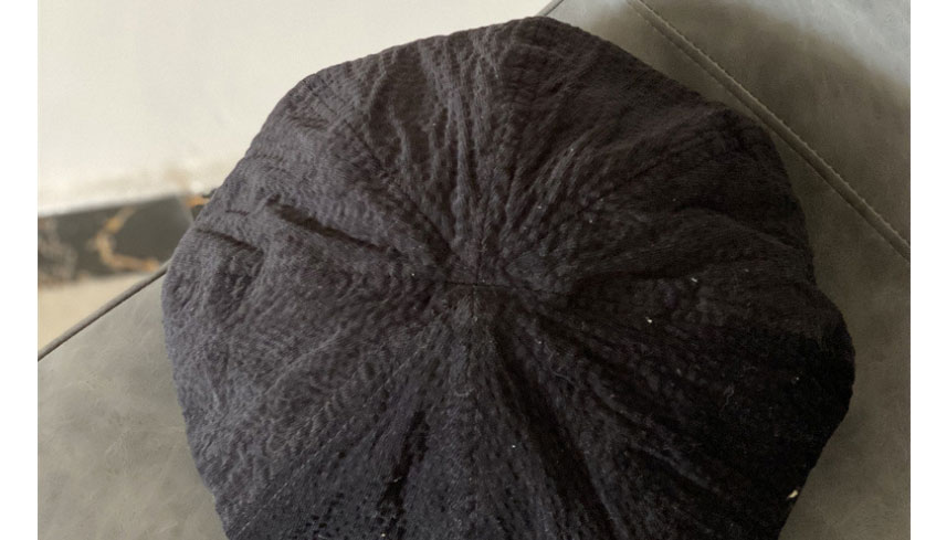 Fashion Black Cotton Pleated Beret,Beanies&Others
