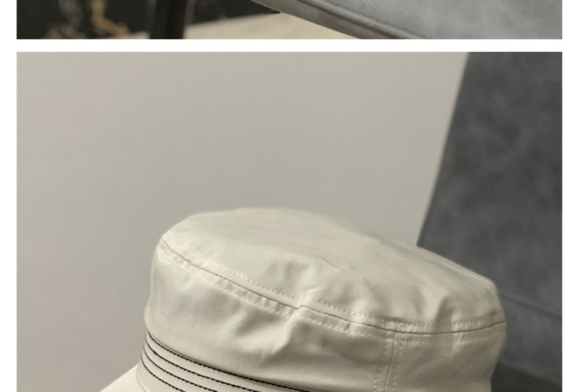 Fashion White Cotton Flat Top Beret,Beanies&Others
